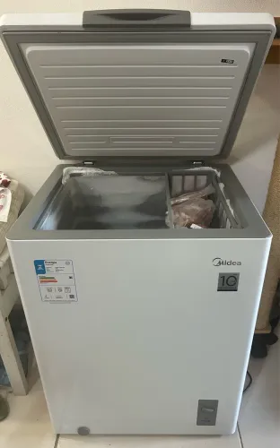Freezer Horizontal 142l Inverter Bivolt Branco Midea