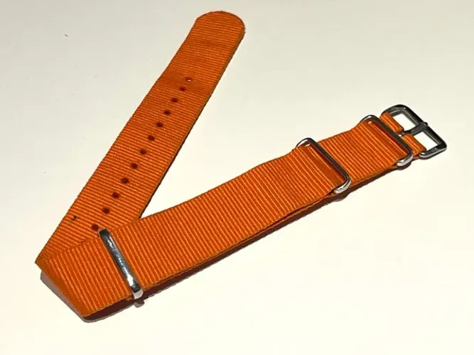 Pulseira Relógio Nato Nylon Militar Otan Laranja 19mm