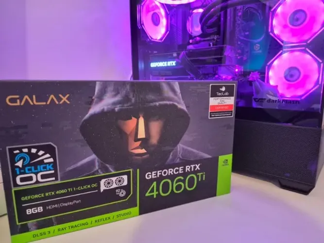 GALAX RTX 4060 Ti 1-Click OC 8GB - Completa com Caixa
