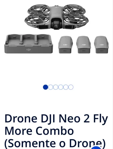 Drone NEO2 Dji combo controle RC2 tela