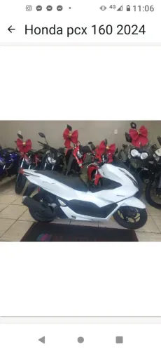 Honda PCX branca 160 2024 km 19.705 Manual e chave de reserva único dono 