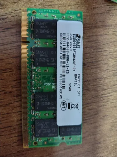 Memória Ram DDR2 2GB e 1GB para Notebook