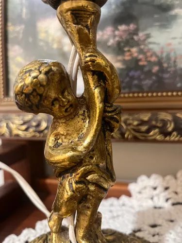 Par de abajur em bronze 45cm