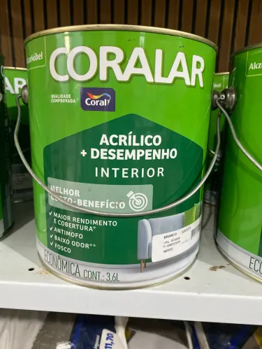 Tinta coral coralar 3,6l cores