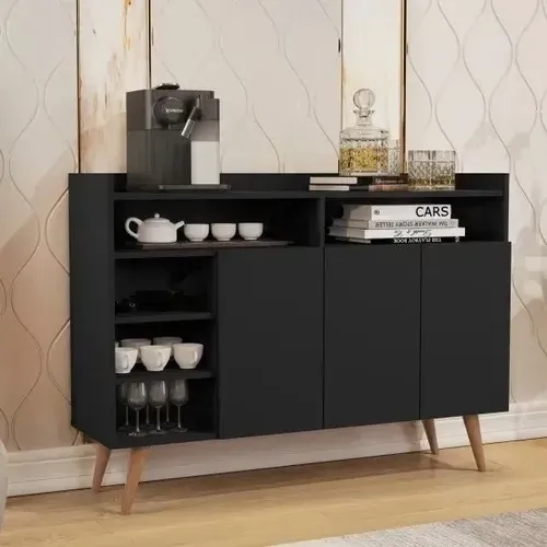 Aparador Buffet Retrô 3 Portas - Montagem Gratis