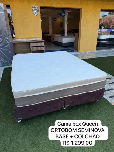 Cama box Queen ORTOBOM SEMINOVA TOP - ENTREGAMOS