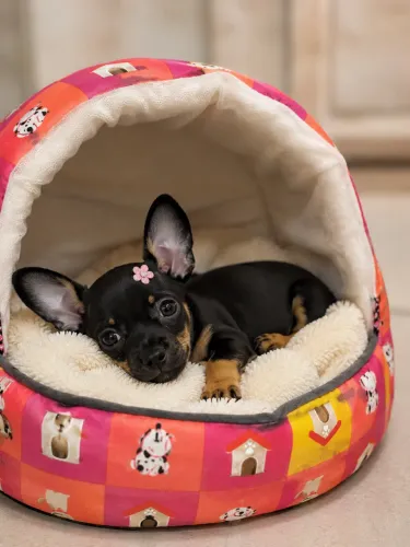 Pinscher mini fêmea bibelô 