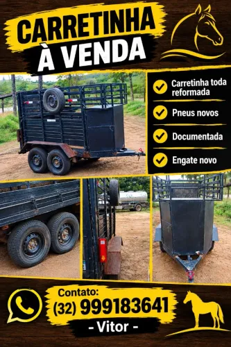 Carretinha para transporte de animais