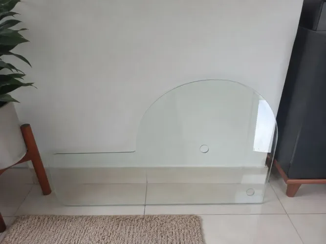 Bancada de vidro para pia de banheiro