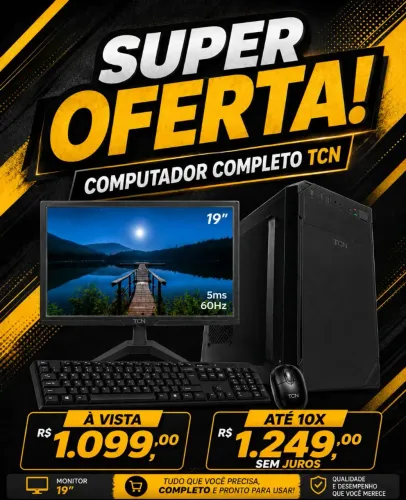 Computador completo i3 novo em estoque