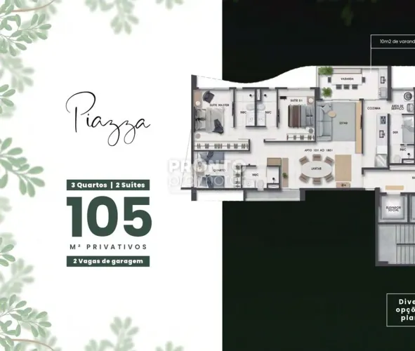 Apartamento com 3 quartos em Parnamirim