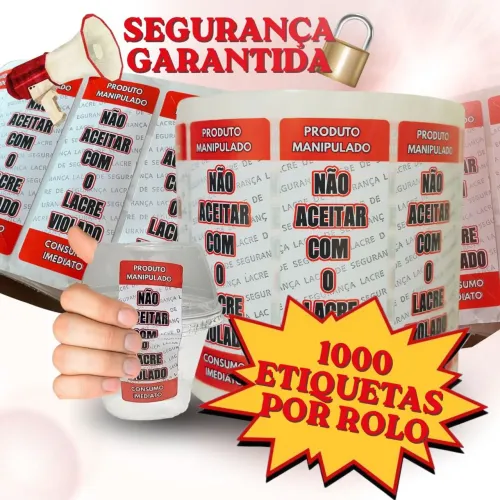 Lacre de segurança para alimento delivery