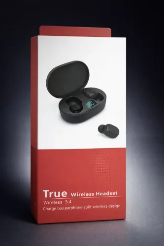 Fone de Ouvido Bluetooth 5.4 True Wireless com Visor de %