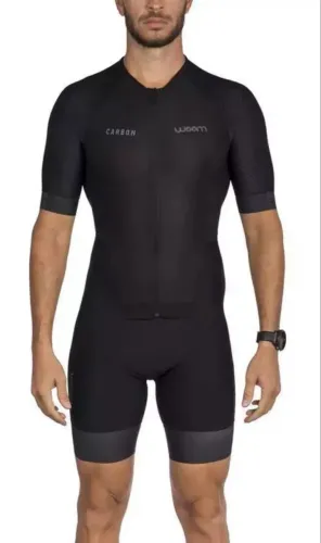 Macaquinho triathlon com manga carbon black legend masculino tamanho M