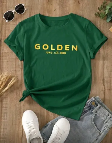 Camiseta Unissex Estampada Jungkook Golden