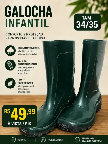 Bota Galocha infantil