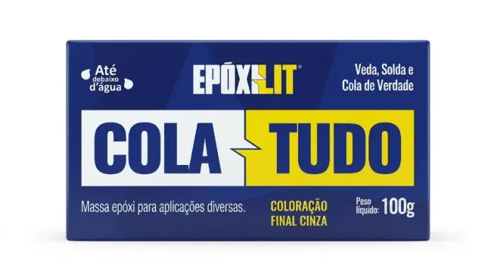 Massa Epóxi Cola Tudo Epoxilit 100g - Reparo Rápido e Alta Resistência