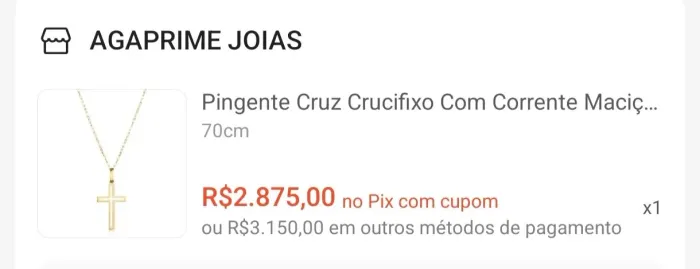 Corrente de ouro 70cm