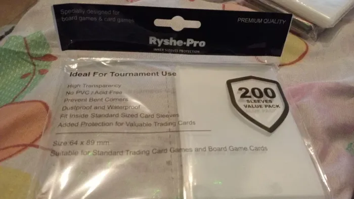 Sleeves Ryshe Pro Transparentes<br>100 unidades (vendido 100 dos 200 do pacote)<br>R$35,00