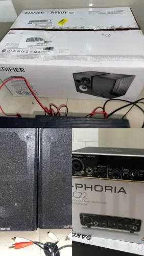 Estúdio de gravação completo AKG + Behringer + Edifier