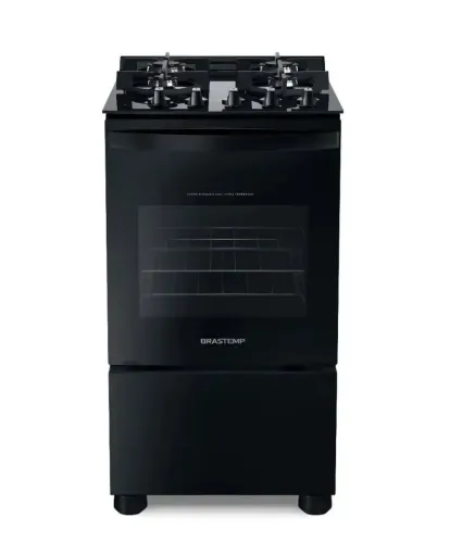 Fogão brastemp 4 bocas preto - mesa de vidro