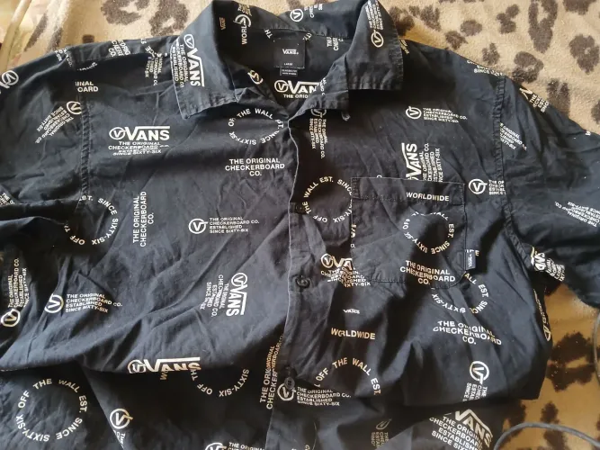 Camisa Vans Aldrich SS Distortio Black / Preto