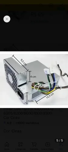 Fonte Atx modelo PC-8027 240 w para Computadores HP 6000