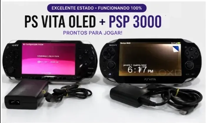 Sony PSP 3000 + PS Vita PCH-1001 | Excelente Estado | Com Carregadores