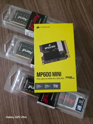 SSD Corsair MP600 1TB M.2, Leitura 7000MB/s, Novo, Nota Fiscal KaBuM + adaptador 2280