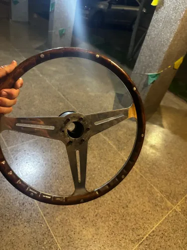 Volante esportivo madeira 