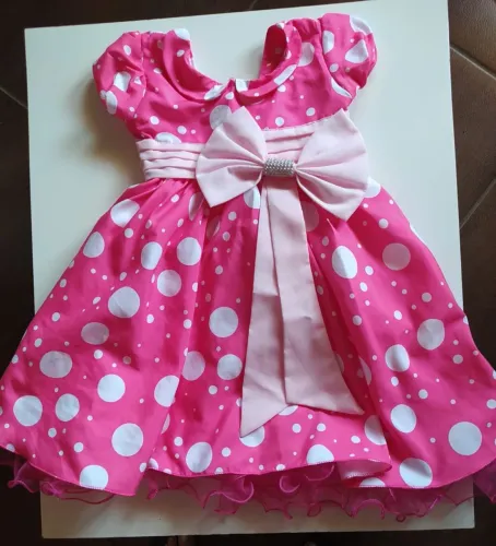 Vestido de festa infantil - Minnie 