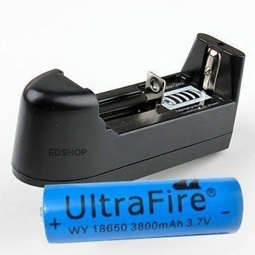 Carregador e Bateria Recarregavel 18650 ou 14500