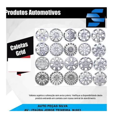 Jogo de Calota Fiat aro 14 sem adesivo da fiat Promoção