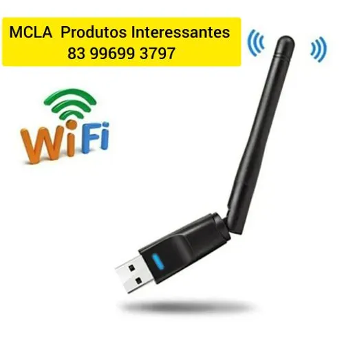 Mini Adaptador Antena Wifi para PC e Notebook - Só plugar e usar