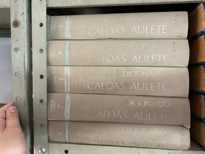 Enciclopédia dicionário Caldas Aulete 5 volumes completo 