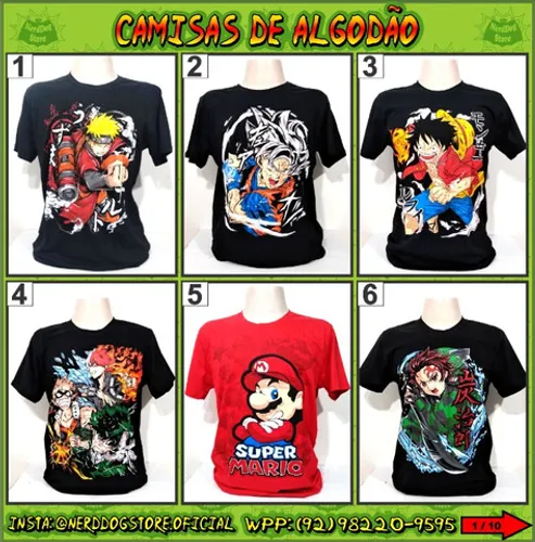 Camisas Geek Nerd Gamer Otaku