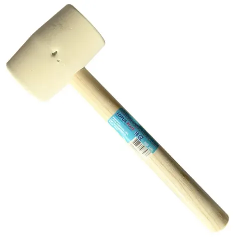 Marreta Martelo de Borracha Azulejista Branca 60mm Lotus 4455
