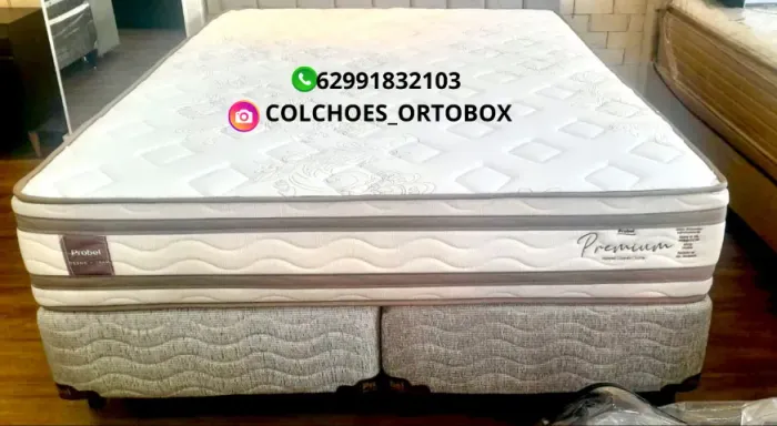 Base e Colchão queen size da Probel dupla face suporte de 150 kilos de cada lado