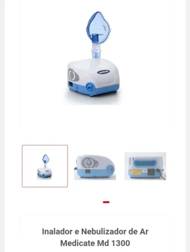 Inalador e nebulizador md1300 medicate bivolt 