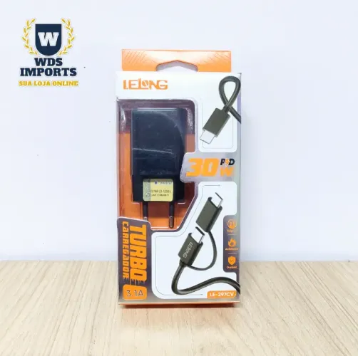 Carregador Celular Kit Tipo C / Micro USB 30W