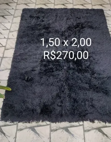 Tapete preto Tam 1,50 x 2,00