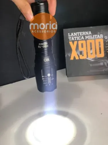 Lanterna X900 Recarregável com Zoom Completa