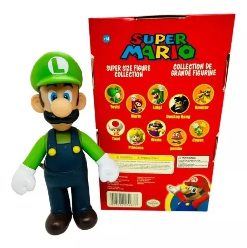 Boneco Luigi Articulável 22cm Action Figure Vinil Brinquedo - Novo Loja Coimbra 