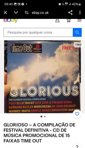 Cd de música promocional Glorious "Time Out".