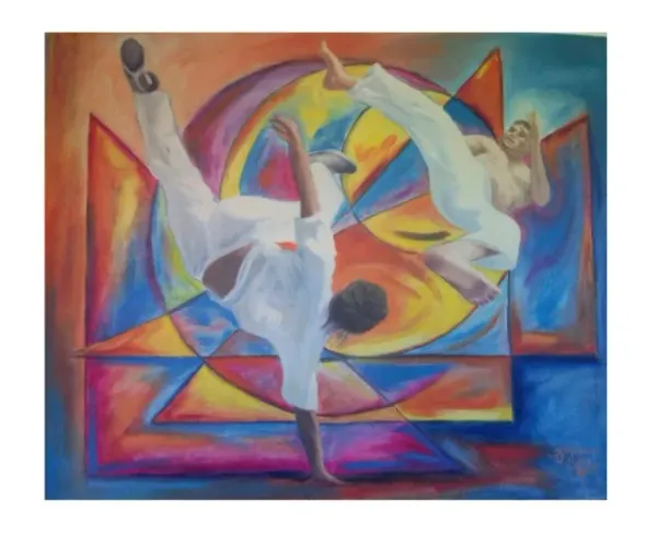 Quadro pintura arte decorativa, Capoeira