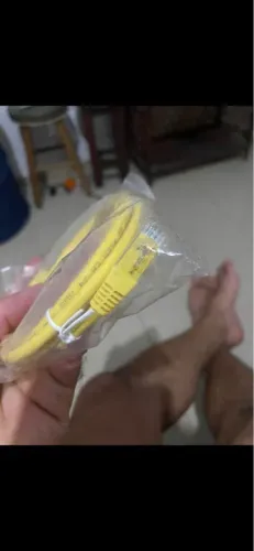 Cabo de rede RJ45 amarelo 1 metro