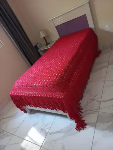 Colcha de crochê 