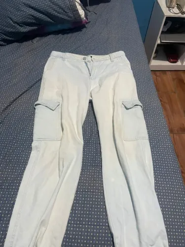 calça jeans reta semi nova