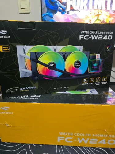 Water Cooler 240mm FC-W240WHRGB Branco C3Tech Gaming