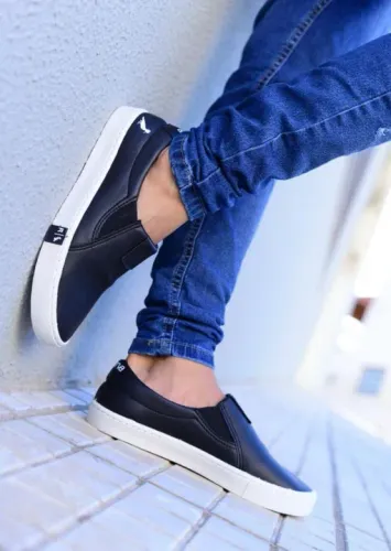 Tênis Slip On Masculino Preto